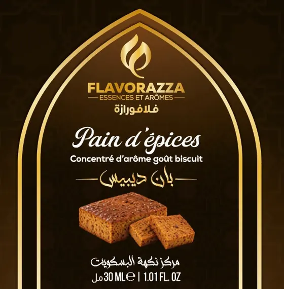 FLAVORAZZA — Pain d'épices, concentré d'arôme goût biscuit